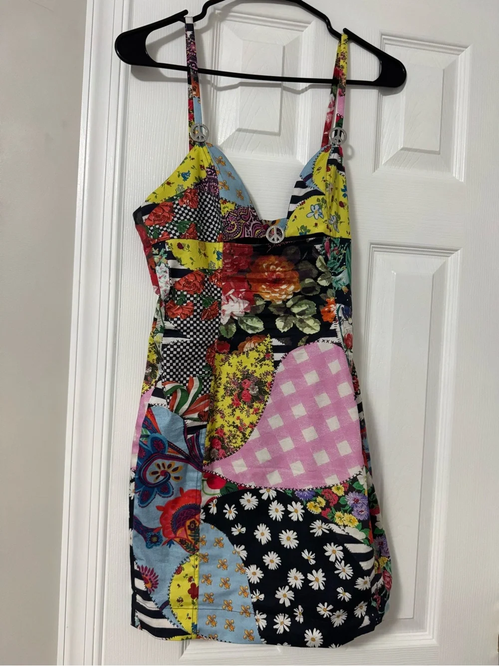 Moschino Multicolor Patchwork Mini Dress - Picture 2 of 8